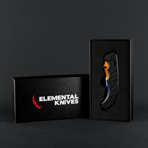 Marble Fade Flip Knife-Real Video Game Knife Skins-Elemental Knives