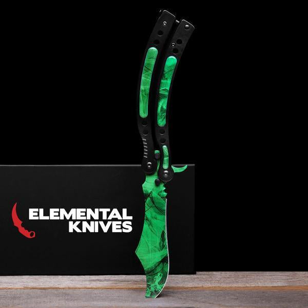 Gamma Phase 2 Folding Butterfly Knife-Real Video Game Knife Skins-Elemental Knives