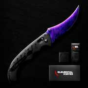 Black Pearl Flip Knife-Real Video Game Knife Skins-Elemental Knives