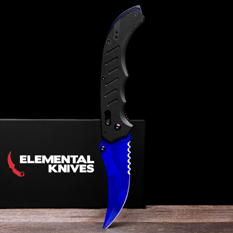 Sapphire Flip Knife-Real Video Game Knife Skins-Elemental Knives